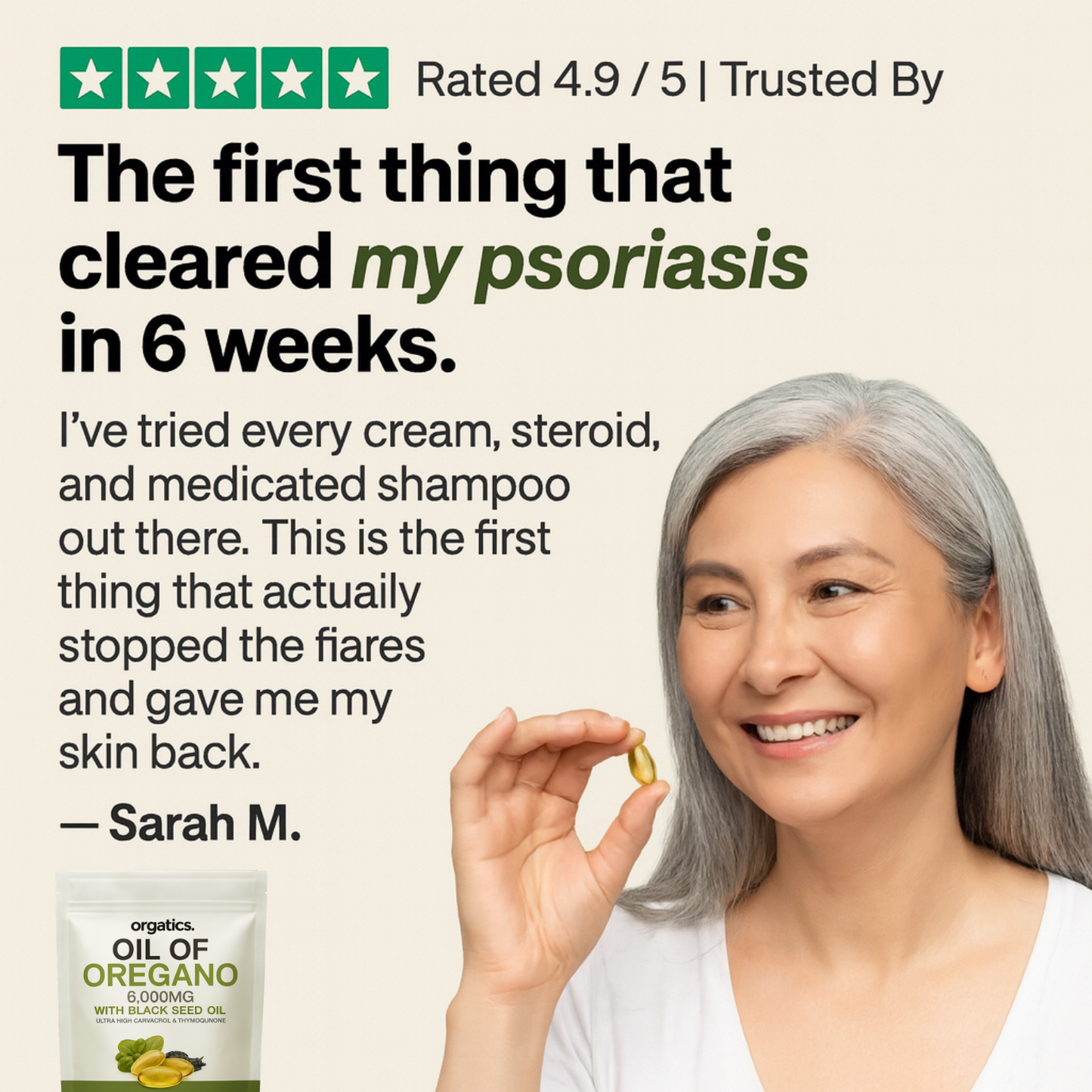 Orgatics Oregano & Black Seed Oil — Clears Psoriasis From the Inside Out